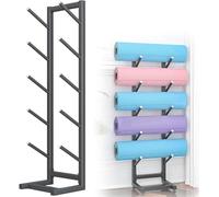 Yoga Mat Holder - Floor Standing Display Shelf for Exercise Mats, Skateboards & Foam Rollers - Ideal for Home Gym, School & Office Storage