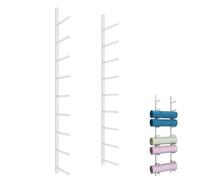 Yoga Mat Holder Storage Wall Mount, with Screw Nails for Foam Roller, Exercise Equipment Rack