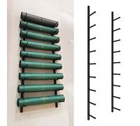 Yoga Mat Holder Wall Mount, Adjustable Home Gym Rack for Storing 9 Pilates Mats/Exercise Mats/Foam Rollers, Space-Saving Organizer for Home Workout