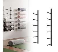 Yoga Mat Holder Wall Mount Metal, Iron Yoga Organizer For Mats Foam Rollers/Studio Fitness Room/Home Gym Storage/Wellness Center/Spa, Equipment Iron Stand(1 pc,6 Layer 103cm/40.5in)