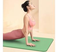 Yoga Mat NBR Pilates Exercise Mat Men Women Sit-ups Stretch Push-ups Unisex Extra Long Wide Thick Avocado Green Fitness Training Fitness Mat(185x80x1cm)