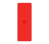 Yoga Mat PU + Rubber Composite Material 185 * 68cm Lengthened And Widened 4.5mm Body Line Non-slip Exercise Fitness Mat(Red)