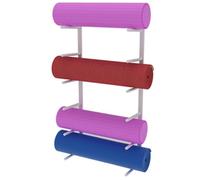 Yoga Mat Rack - 9-Tier Wall Mounted Metal Organizer for Home Gym & Yoga Studio, Multi-Functional Holder for Yoga Mats, Pilates Mats & Foam Rollers