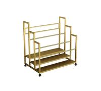 Yoga Mat Rack Storage Cart on Wheels - Home Gym Organizer for Exercise and Fitness - Durable Design, Easy Mobility