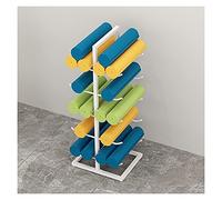 Yoga Mat Rack Vertical, Large Metal 5-Tier Foam Roller Organizer Holder Display Stand, for Garage Gym/Fitness Class, White-50×40×130cm