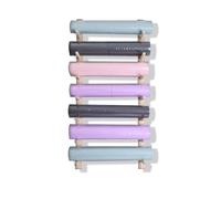 Yoga Mat Rack Wall Mounted, Solid Wood Storage Shelf for Exercise Mats & Foam Rollers, Space-Saving Gym Organizer with Adjustable Poles, Easy Install Hardware