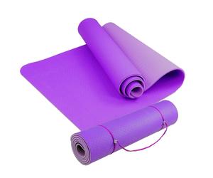 Yoga Mat Rollable 6Mm Aerobics Fitness Pilates Non-Slip