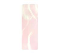 Yoga Mat Solid Frosted Contrast Color Rubber Yoga Mat Wear Non-Slip Fitness Home Exercise Gym(Powder White)