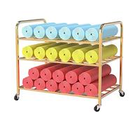 Yoga Mat Sto Cart with Wheels3Tier Metal nizer for Yoga Mat Display Home Exercise R Gym Equint HolderYellow Fitness Sto Solut