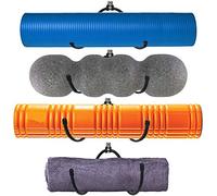 Yoga Mat Storage Foam Rollers Rack Rolled Bath Towels Holder Shelf - Solid Quality Wall Mountable for Bathroom Yoga room Yoga Massage Muscle Roller Exercise Mat, Adjustable Size,Up to 20Lbs