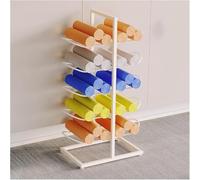 Yoga Mat Storage Racks Yoga Mat Weight Rack Foam Roller Double-Sided Display Stand Exercise Mat Storage Stand For Home, Gym(White)
