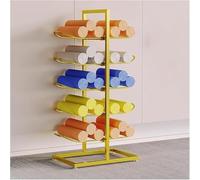 Yoga Mat Storage Racks Yoga Mat Weight Rack Foam Roller Double-Sided Display Stand Exercise Mat Storage Stand For Home, Gym(Gold)