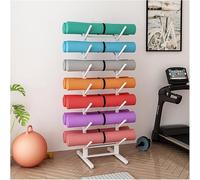 Yoga Mat Storage Racks Yoga Mat Weight Rack Yoga Mat Foam Roller Storage Organizer Holder Display Rack Shelf For Store/Yoga Studios(White,No wheels)