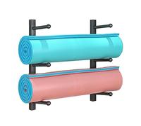 Yoga Mat Storage Stand，Yoga Mat Holder,Yoga Mat Stand Rack,Wall Mounted Yoga Mat Stand, Gym Adjustable Metal Foam Roller Stand, Basketball Stand, Storage Rack for Gym