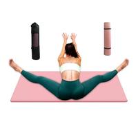 Yoga Mat,stretchable Yoga Training Mat,15mm Thick High-density Nitrile Rubber With Storage Mesh Bag Straps,strength Training,exercise Silent, Shock-absorbing, Non-slip, Dance For Indoor Practice, Wash
