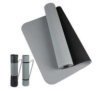 Yoga Mat Thick Two-color, Non-slippery Yoga Mat, Movement For Fitness In The Home Of The Pad(Gray black)