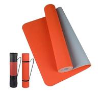 Yoga Mat Thick Two-color, Non-slippery Yoga Mat, Movement For Fitness In The Home Of The Pad(Orange Gray)