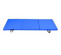 Yoga Mat, Thick Yoga Mat Exercise Mat with Handle Straps 70.9x23.6x2.0in Oxford Cloth + PE Sports Folding Gymnastics Mat for Dance, Gymnastics, Yoga Mat (Blue)