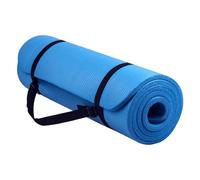 Yoga Mat Unisex Non-Slip Thick Foam Exercise Mat 10mm with Carry Strap - Lightweight Home Gym Equipment for Yoga, Pilates, Stretching (Blue)