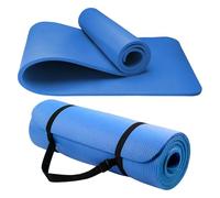 Yoga Mat Unisex Non-Slip Thick Foam Fitness Exercise Mat (10mm) Comes with Carrying Strap Lightweight Home Gym Workout Equipment for Yoga, Pilates, Stretching, Gymnastics Training & Camping