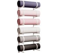 Yoga Mat Weight Rack, Metal Wall Mount Sports Mats Storage Holder for Home Gym Studio, Heavy Duty 9-Tier Organizer