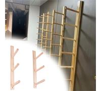 Yoga Mat Weight Rack Pilates Pad Rack Wall Mounted Wooden, Wooden Shelf For School/Training Center/Office Relaxation Area, Yoga Mat Holder Wall Mount Wood Shelf(1 pc,Layer 3-55cm/21.7in)