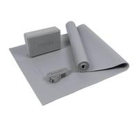 Myga Yoga Starter Set - Yoga Mat, Yoga Block Brick & Metal D-Ring Yoga Strap - Starter Kit for Beginners great for Pilates, Yoga, Stretching, Health & Fitness - Complete Home Studio Set for Gifting