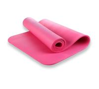 Yoga Mat - Yoga Exercise Floor Mat Large Padded Extra Thick 15mm Non-Slip Pilates Workout Exercise Mat With Carry Straps (Pink)