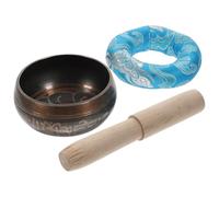 Yoga Meditation Bowl Singing Bowls with Wood Stick for Teachers | Black Copper Set, Travel Relaxation and Reiki Sessions, Decor Displays, Rooms and Spaces Random Style