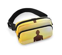 Yoga Meditation Fanny Packs with Zipper, Personalized Waist Bags with Multiple Pockets, Adjustable Sling Bag for Travel, Waterproof Belt Bag, Crossbody Bags