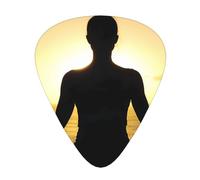 Yoga Meditation Guitar Picks Gift Set - Smooth Durable Plectrums For Acoustic, Electric & Bass Guitar, Perfect Present For Guitar Lovers & Musicians