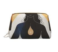 Yoga Meditation Printed Cosmetic Bags for Women Mom, Large PVC Leather Travel Makeup Bag Cute Gifts Toiletry Bag with Zipper
