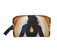 Yoga Meditation Printed Makeup Bag Travel Portable Cosmetic Bag Large Capacity Makeup Case Toiletry Handbag Organiser for Women