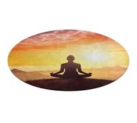 Yoga Meditation Round Rug Soft Absorbent Bath Mat Entryway Anti Slip Rugs Farmhouse Front Back Door Mat 60 * 60cm for Bedroom Living Room Home Decorative