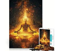 Yoga Meditation Spirit Jigsaw 1000 Pieces for Adults Memory Fun Game Expert Cutting Craftsmanship Relaxing Indoor Group Activity (38x52cm)