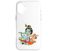 Yoga Meditation Spiritual Hindu God Krishna Case for iPhone 16 Plus
