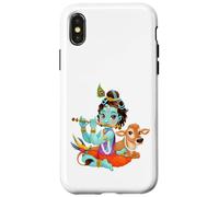 Yoga Meditation Spiritual Hindu God Krishna Case for iPhone X/XS
