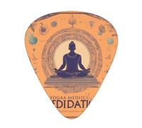 Yoga Meditation Wzywhj Prints Abs Guitar Picks 12 Piece, Easy Grip Uke Picks For Your Bass, Ukulele, Acoustic Or Electric Guitar