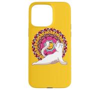 Yoga meditations chakras mandalas Cat Pilates Case for iPhone 15 Pro Max