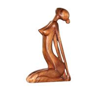 Yoga Meditative Girl Figurines,Wooden Yoga Pose Statue,16/18 Cm Abstract Model Woman Statue,Hand Carving, For Tabletop Ornaments,Room Decor