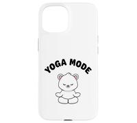 Yoga Mode Funny Cute Bear Kawaii Yoga Bear Stress Free Case for iPhone 15
