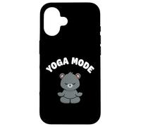 Yoga Mode Funny Cute Bear Kawaii Yoga Bear Stress Free Case for iPhone 16