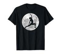 Yoga Moon Reverse Warrior Pose Acro Yoga Silhouette T-Shirt