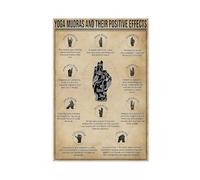 Yoga Mudras And Their Positive Effects, Art Print Poster Canvas Poster Wall Art Decor Print Picture Paintings for Living Room Bedroom Decoration 24x36inch(60x90cm) Unframe-style-13