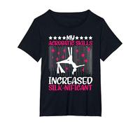 Yoga My Acrobatic Skills Increased Aerial Silks T-Shirt, Women's Plus, Black, 5X