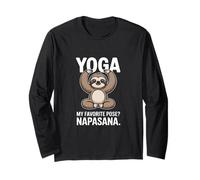 Yoga My Favorite Pose Napasana Sloth Long Sleeve T-Shirt
