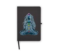 Yoga Namaste Asana Personal Mind Notebook, Blank Pages, Faux Leather Cover, Planner, Journal, Workbook