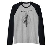 Yoga Namaste Meditation Clothing, Lotus Flower, Chakra Raglan Baseball Tee