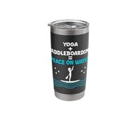 Yoga Paddleboarding Peace On Water Paddleboard Yoga Exercise Stainless Steel Insulated Tumbler