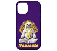 Yoga Panda Buddha Floating Namaste Meditation Yellow Flowers Case for iPhone 12/12 Pro